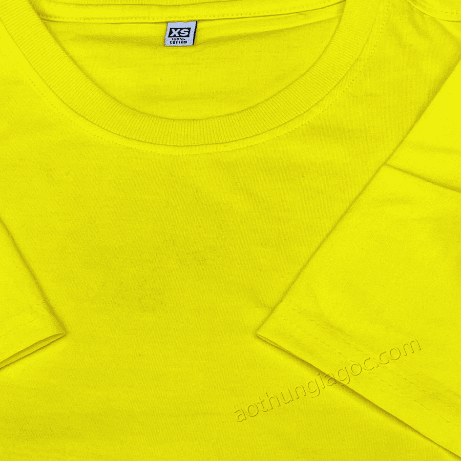 Áo Thun Cotton 2 Chiều 65/35 Màu Vàng